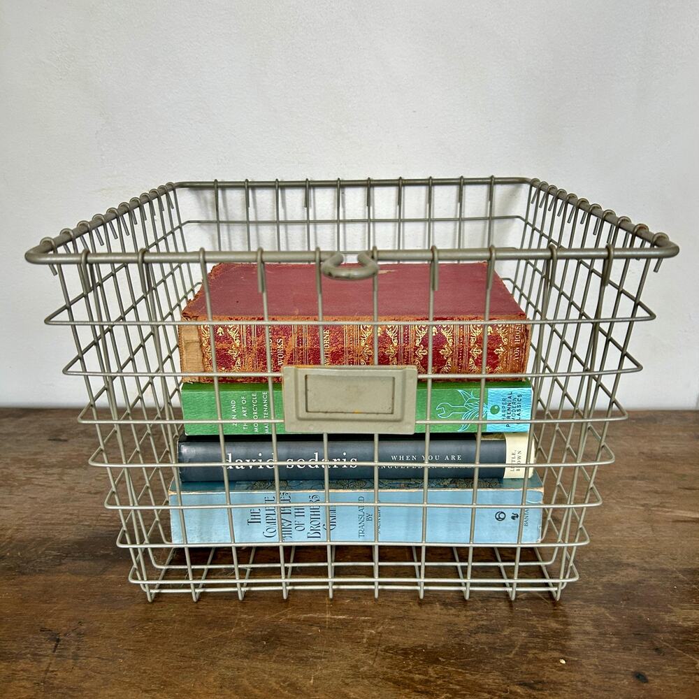 Vintage Industrial Wire Basket | Retro Gym Locker | Milk Crate Storage | MCM